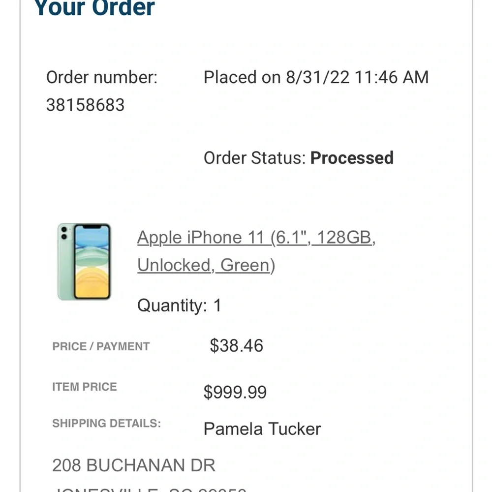 Apple iPhone 11 - Mint Green